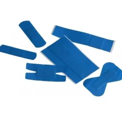 Metaaldetectiepleisters blauw 6 maten / 120st.