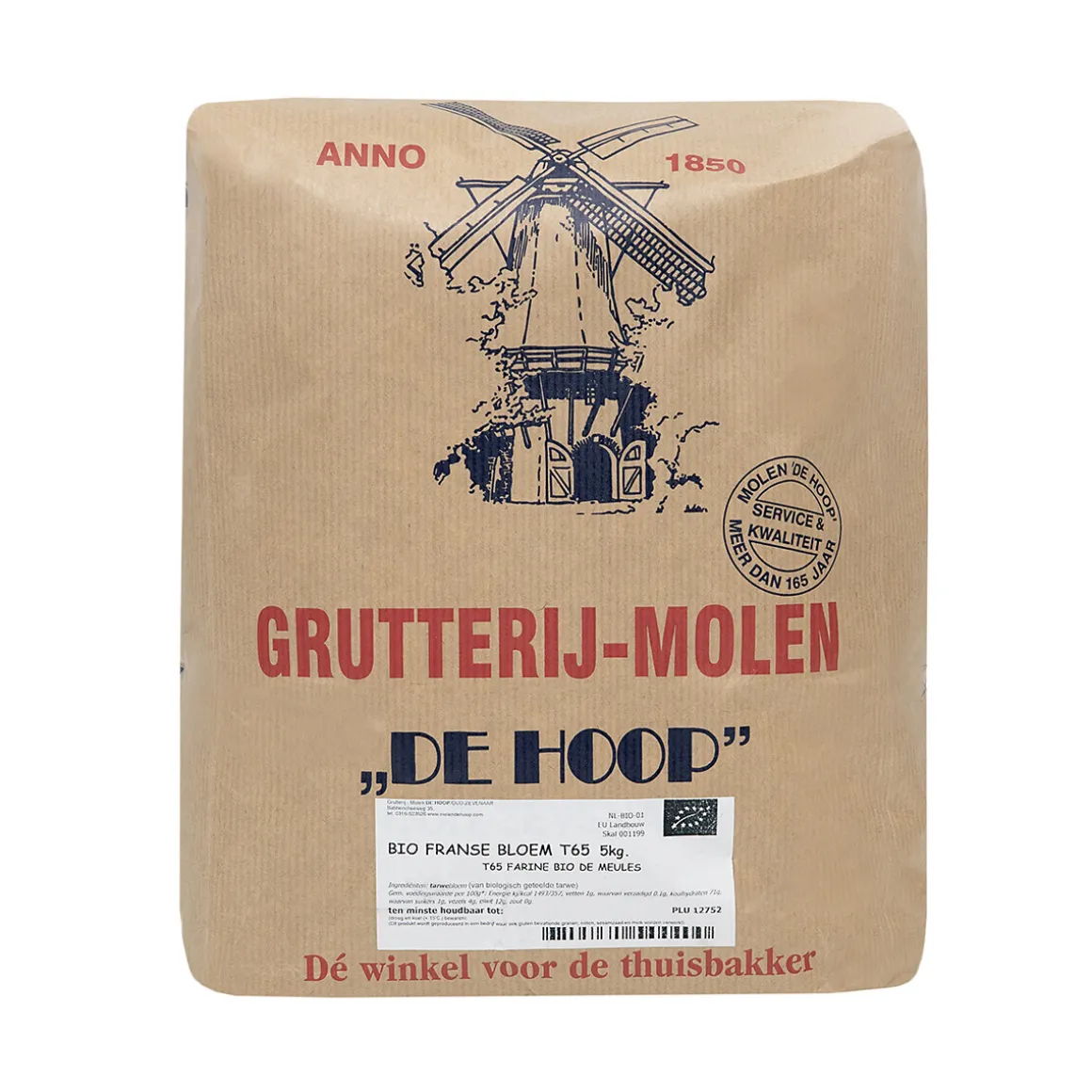 Molen de Hoop EKO Franse Tarwebloem T65 5kg (Farine)