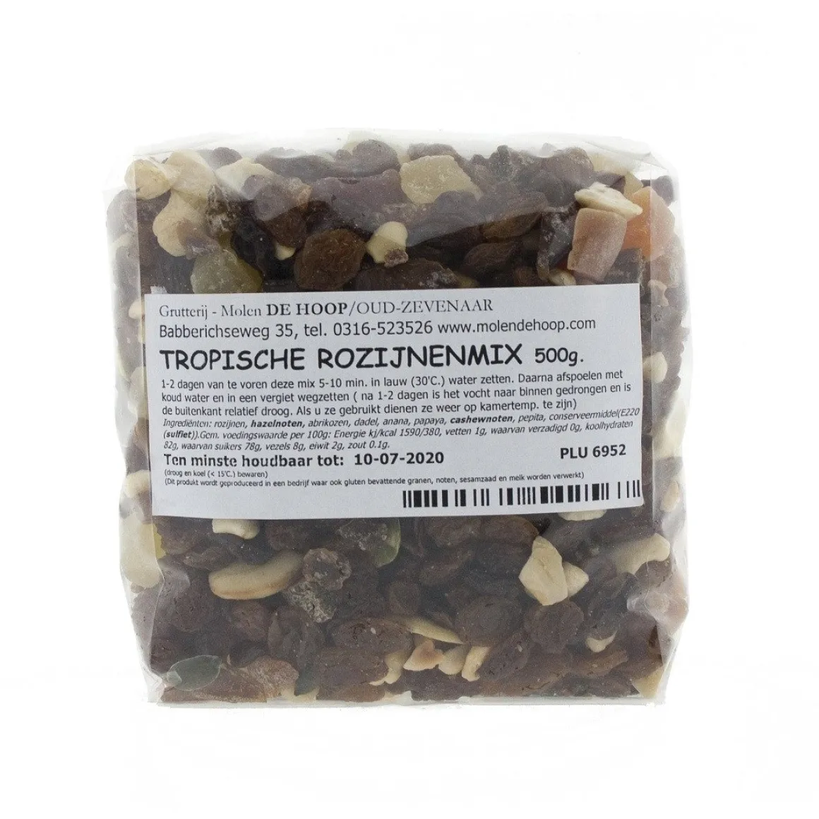 Molen de Hoop Tropische Noten-Rozijnenmix 500g