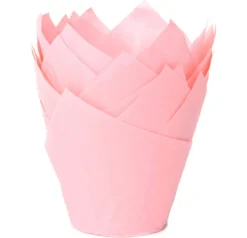 Muffin Cups HoM Tulp Baby Roze 36st.