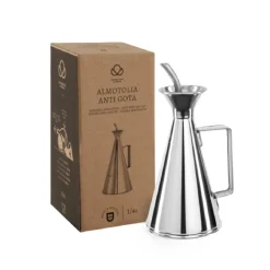 No-drip Olie/Azijnfles RVS 0,25L