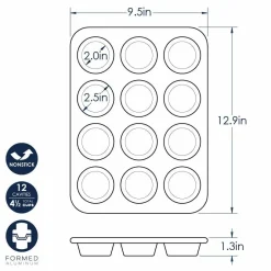 Nordic Ware Cupcake/Muffin Bakvorm 12 stuks