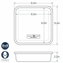 Nordic Ware Taartpan Vierkant 22x22x6cm