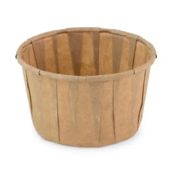 Papieren Bakje Rond Bruin Ø7x4,3cm 100st.