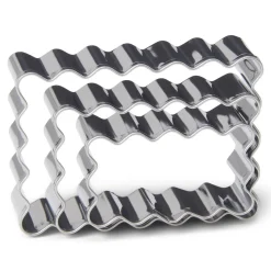 Patisse Uitsteker Ribbel Rechthoekig RVS Set/3