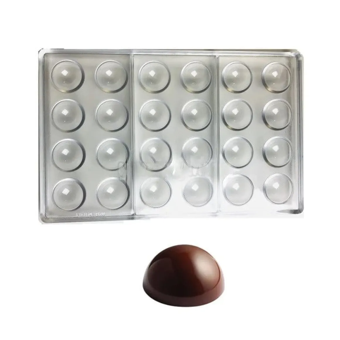 Pavoni Bonbonvorm Halve Bol (24x) Ø35x17,5mm