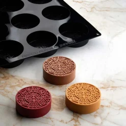 Pavoni Siliconen Vorm Azteca Ø80mm (12) 40x30cm