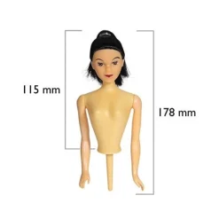 PME Barbie Doll Pick (Pin Popje) Zwart haar**