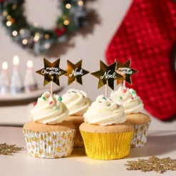 PME Cupcake Set Gouden Sterren 24st.