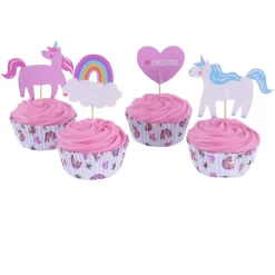 PME Cupcake Set I Love Unicorns 24st.