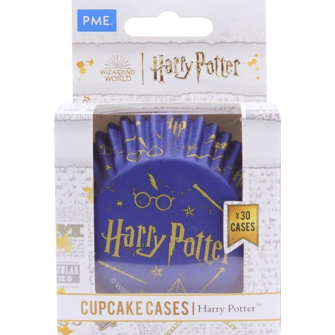 PME Harry Potter Cupcake Vormpjes Folie Goud Ø52mm 30st.