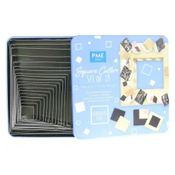 PME Uitstekers Vierkant Glad RVS 19-delig