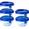 Pyrex Cook & Go Ovenschalen met Deksel Rond 0,2L Set/5