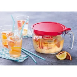Pyrex Maatbeker met Deksel 1L