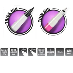 RD Stift eetbare inkt dubbelzijdig Zilvergrijs