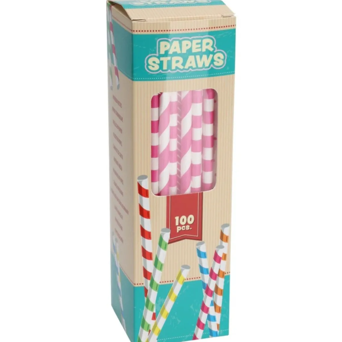 Rietjes Gekleurd Papier 19cm 100st.