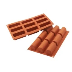 Siliconen Bakvorm Mini Buche 84x32x35mm (9x)