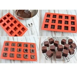 Siliconen Bakvorm mini Kubus 35x35x35mm (15)