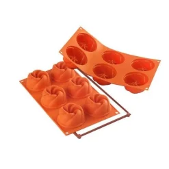 Silikomart Siliconen Bakvorm Vertigo (6x) Ø7,7x3,7cm