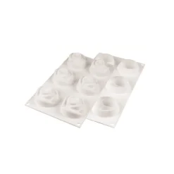 Silikomart Siliconen Bakvorm Roos (6x) Ø7x5,5cm