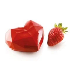 Silikomart Siliconen Bakvorm Hart Origami (6x) 7,4x8,4x3,5cm