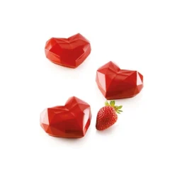 Silikomart Siliconen Bakvorm Hart Origami (6x) 7,4x8,4x3,5cm