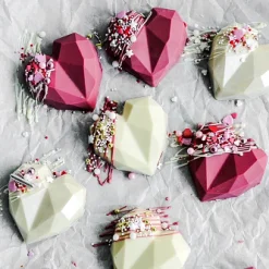 Silikomart Siliconen Bakvorm Hart Origami (6x) 7,4x8,4x3,5cm