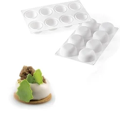 Silikomart Siliconen Bakvorm Halve Bol (8x) Ø6,5x3cm