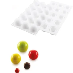 Silikomart Siliconen Bakvorm Bol (15x) Ø4,2x3,6cm