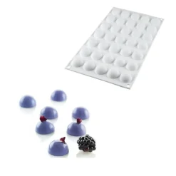 Silikomart Siliconen Bakvorm Halve Bolletjes (35x) Ø2,6cm