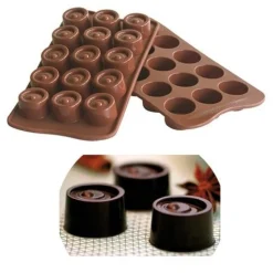 Silikomart Siliconen Bonbonvorm Rond Vertigo (15x) Ø28 mm