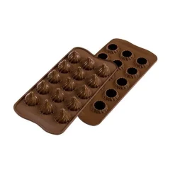 Silikomart Siliconen Bonbonvorm Vlam 3D (15x) Ø2,7cm