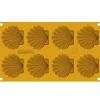 Silikomart Siliconen Vorm Schelp (8x) 7,2x6,5x0,9cm