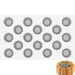 Silikomart Siliconen Vorm Charlotte XS (18x) Ø3,8x1,8cm