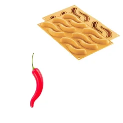 Silikomart Siliconen Vorm Chilipeper (12) 91x31x16mm**