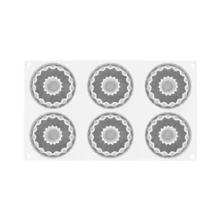 Silikomart Siliconen Vorm Kaleido (6) Ø7,5x2,5cm