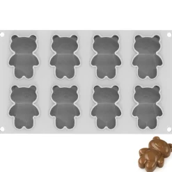 Silikomart Siliconen Vorm Teddybeer (8) 7,9x5,6x2,7cm