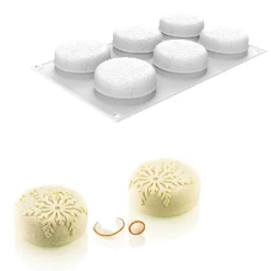 Silikomart Siliconen Vorm Neve (6) Ø7x3cm