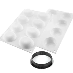 Silikomart Siliconenvorm & Taartring Set Palet Ø7cm