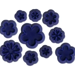 Small daisy/ blossom & primula JEM, set van 10