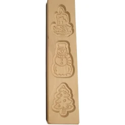 Speculaasplank Kerst (Kaars/Sneeuwpop/Kerstboom) (3x) 8x7cm.