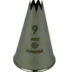 Spuitmondje gekarteld 8 Tands RVS 9mm