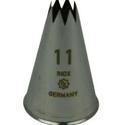 Spuitmondje gekarteld 8 Tands RVS 11mm