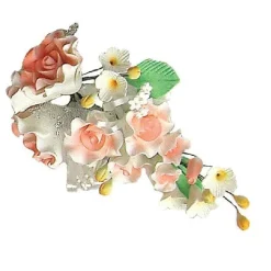 Suikerbloem Boeket Roos Zalm/Perzik