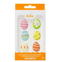 Suikerdecoratie Ei Assortiment 3cm 6st.