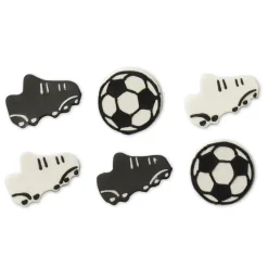 Suikerdecoratie Voetbal Ø3-4cm 6st.