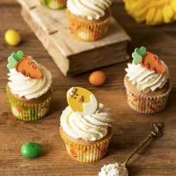 Suikerdecoratie Wortel en Ei 6st. 5cm**
