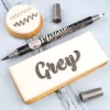 Sweet Stamp Stift Eetbare Inkt Dubbelzijdig Metallic Grijs