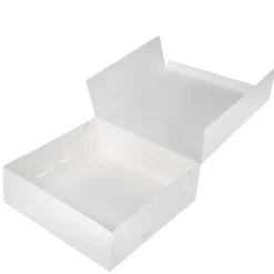 Taartdoos 30x30x10cm. Wit 3st