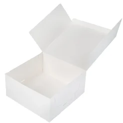 Taartdoos 21x21x10cm. Wit 3st